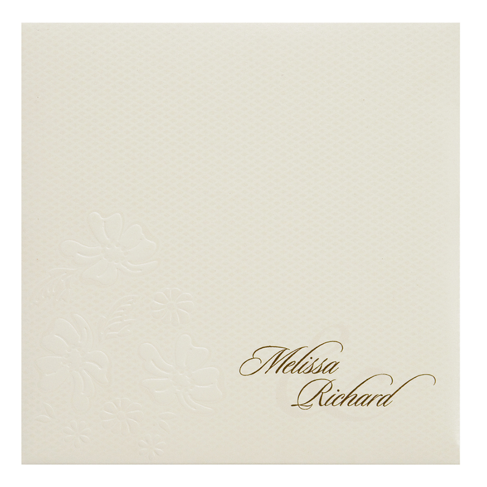 Designer laser cut wedding card with a flower mesh pattern - Click Image to Close